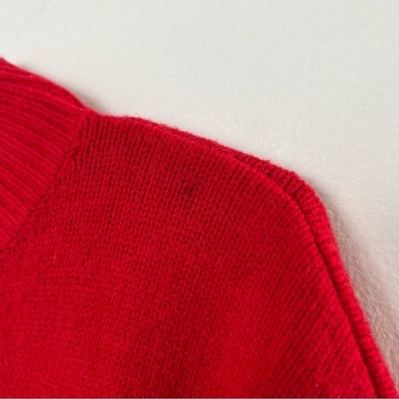 ANTHROPOLOGIE Line & Dot Ruffle Red Sweater - Picture 6 of 6